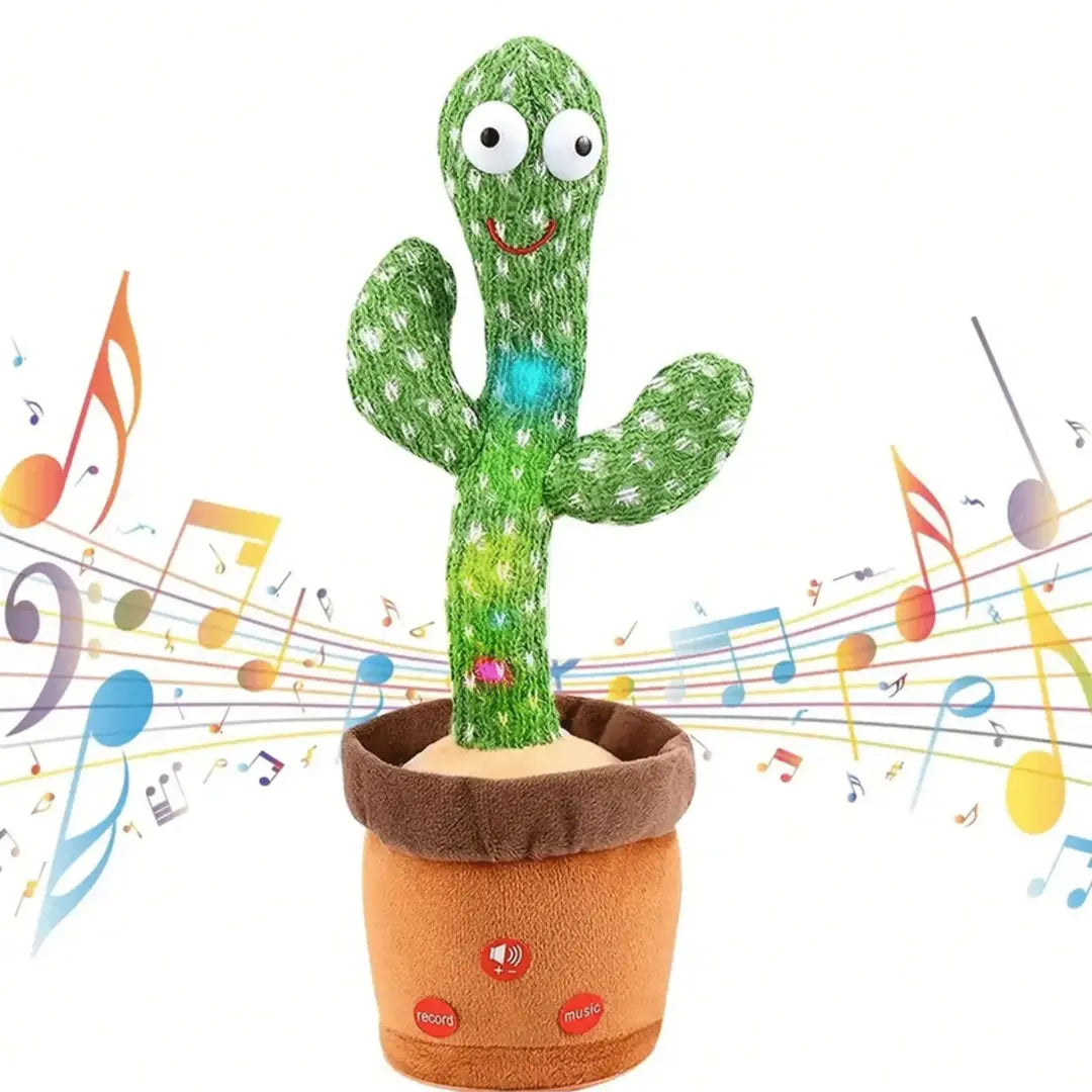 1pc-Dancing Talking Cactus Toy - Soft Cotton, Singing, Mimicking, and Recording Fun for Kids