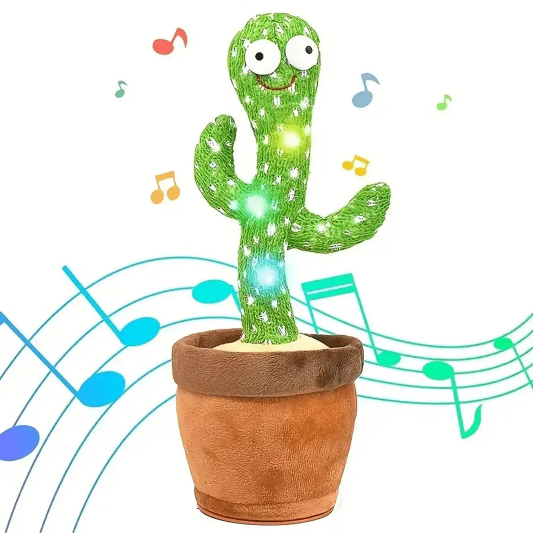 1pc-Dancing Talking Cactus Toy - Soft Cotton, Singing, Mimicking, and Recording Fun for Kids