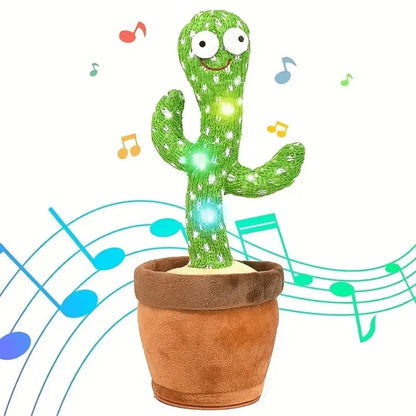 1pc-Dancing Talking Cactus Toy - Soft Cotton, Singing, Mimicking, and Recording Fun for Kids