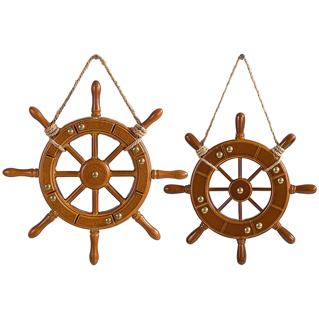 Wooden Boat Rudder Home Ship Wheel Wall Hanging for Office Home Ornament Ships Wheel Wall Decor Ship Rudder Decor