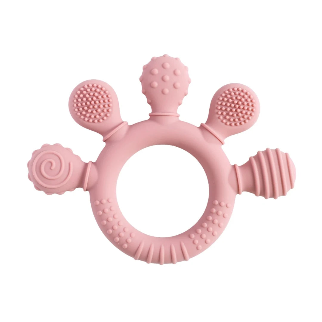 1pc Silicone Teether, Food Grade Baby Toy for Ages 0-12 Months