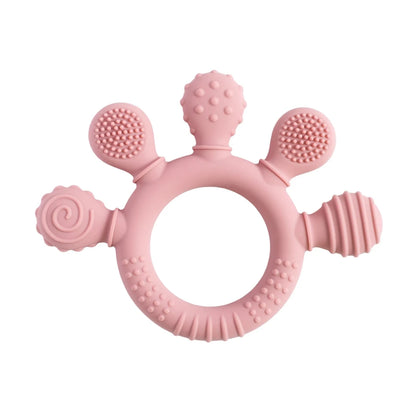 1pc Silicone Teether, Food Grade Baby Toy for Ages 0-12 Months