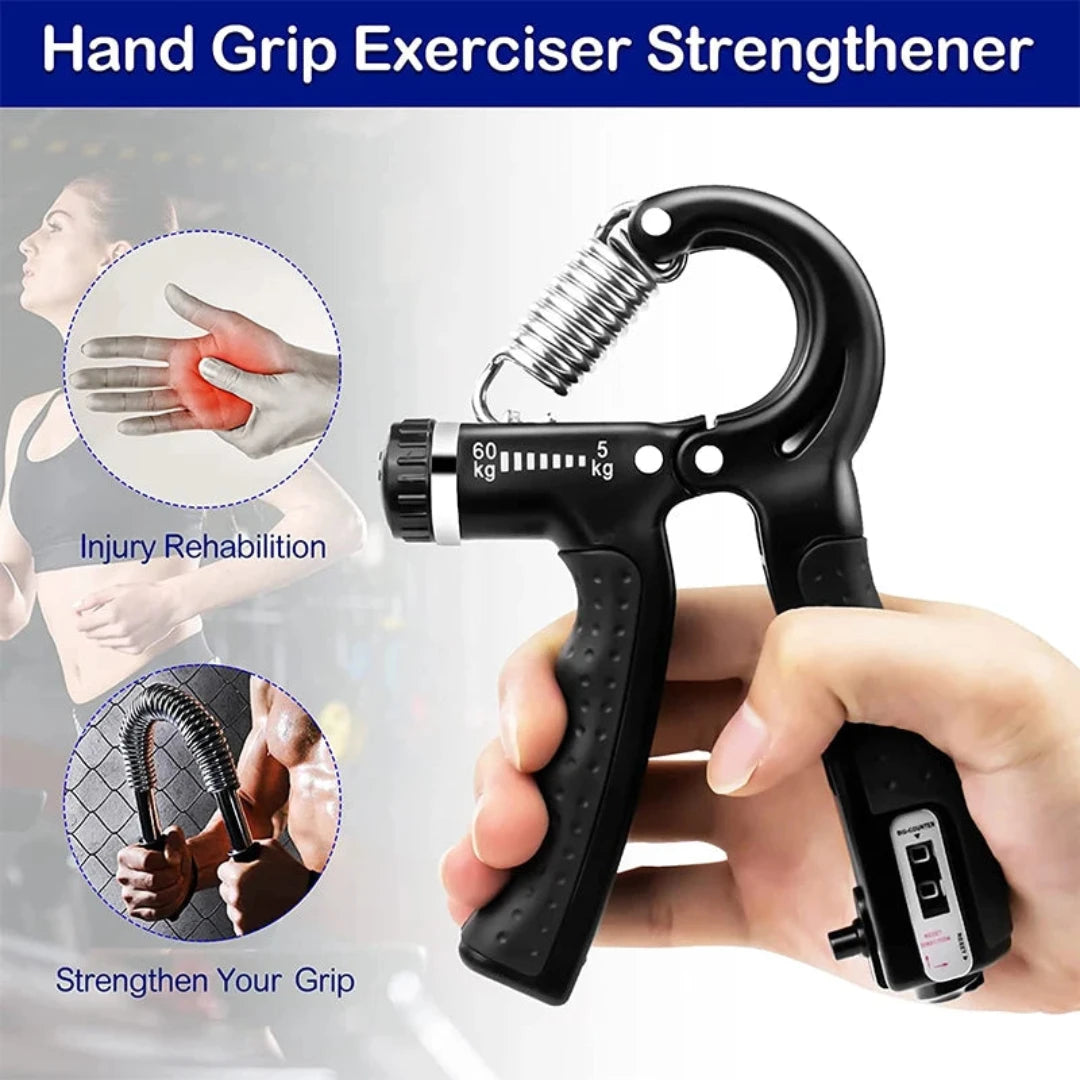 5-60kg Adjustable Hand Grip Strengthener Hand Grip Trainer With Counter Wrist Forearm And Hand Exerciser For Muscle Building Zuclex