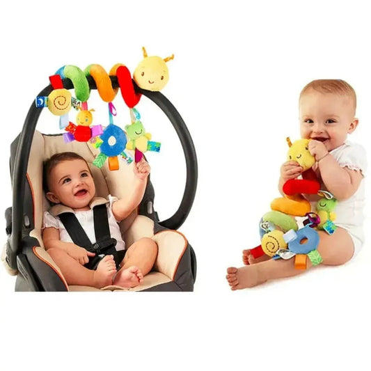 Cute Activity Musical Spiral Crib Stroller Car Seat Travel Hanging Toy for Baby Boys and Girls