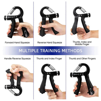 5-60kg Adjustable Hand Grip Strengthener Hand Grip Trainer With Counter Wrist Forearm And Hand Exerciser For Muscle Building Zuclex