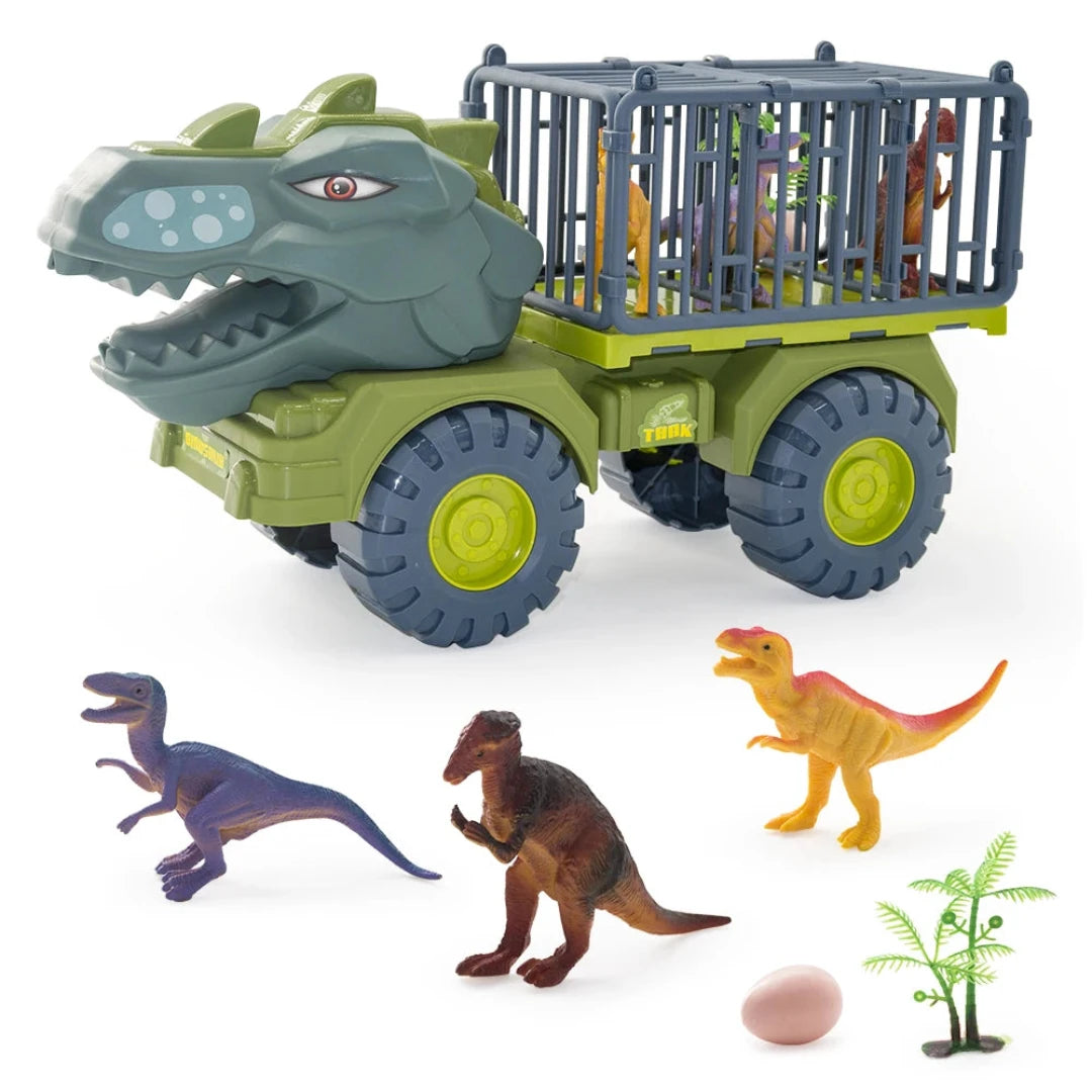 Boys Car Toys Dinosaur Truck Transport Carrier with Tyrannosaurus Rex Model for Kids