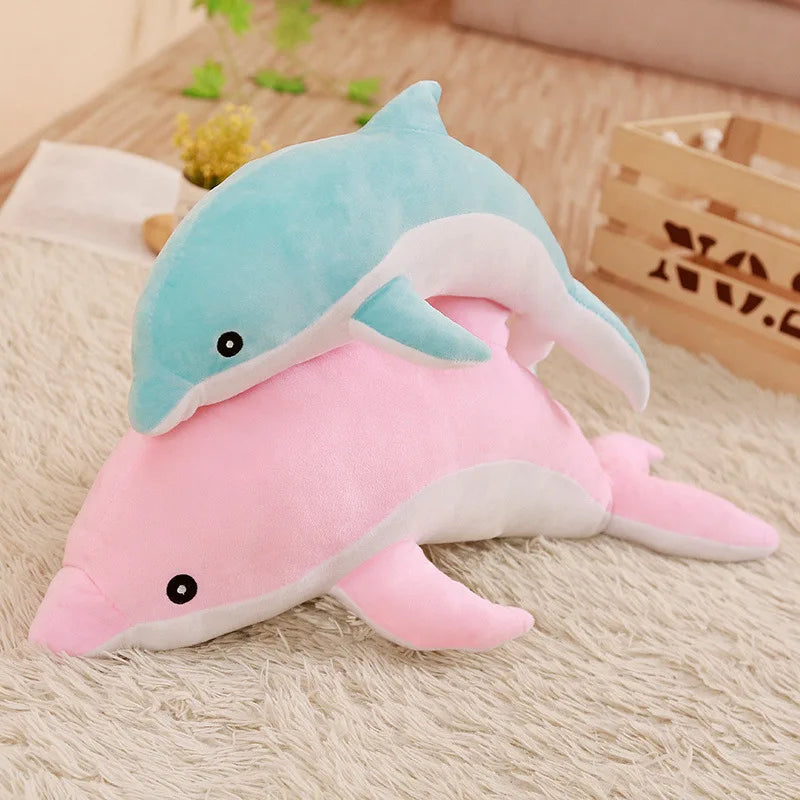 New 30cm Lovely Dolphin Plush Toys Stuffed Soft Cute Animal Dolls Sofa Decor Baby Pillow Cushion for Kids Children Gifts