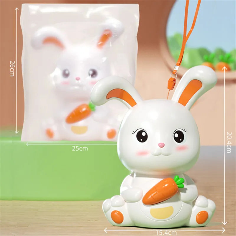 Bunny Piggy Bank Figurine Money Saving Box Animal Statue Crafts Saving Box Shelf Home Desktop Bedroom Birthday Gifts Kids Toy