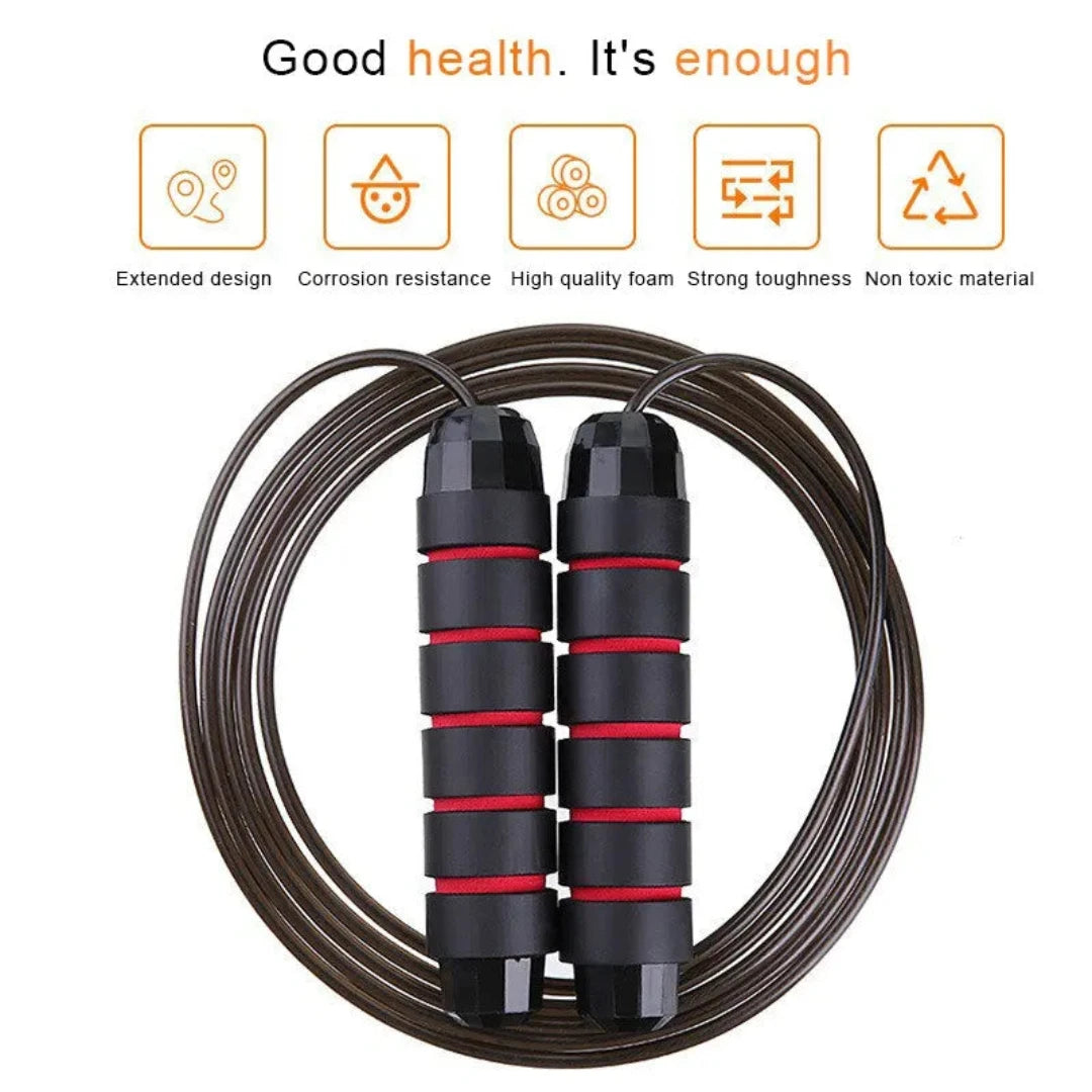 Jump Rope Tangle-Free Rapid Speed Jumping Rope Cable with Ball Bearings Steel Skipping Rope Gym Exercise Slim Body Zuclex