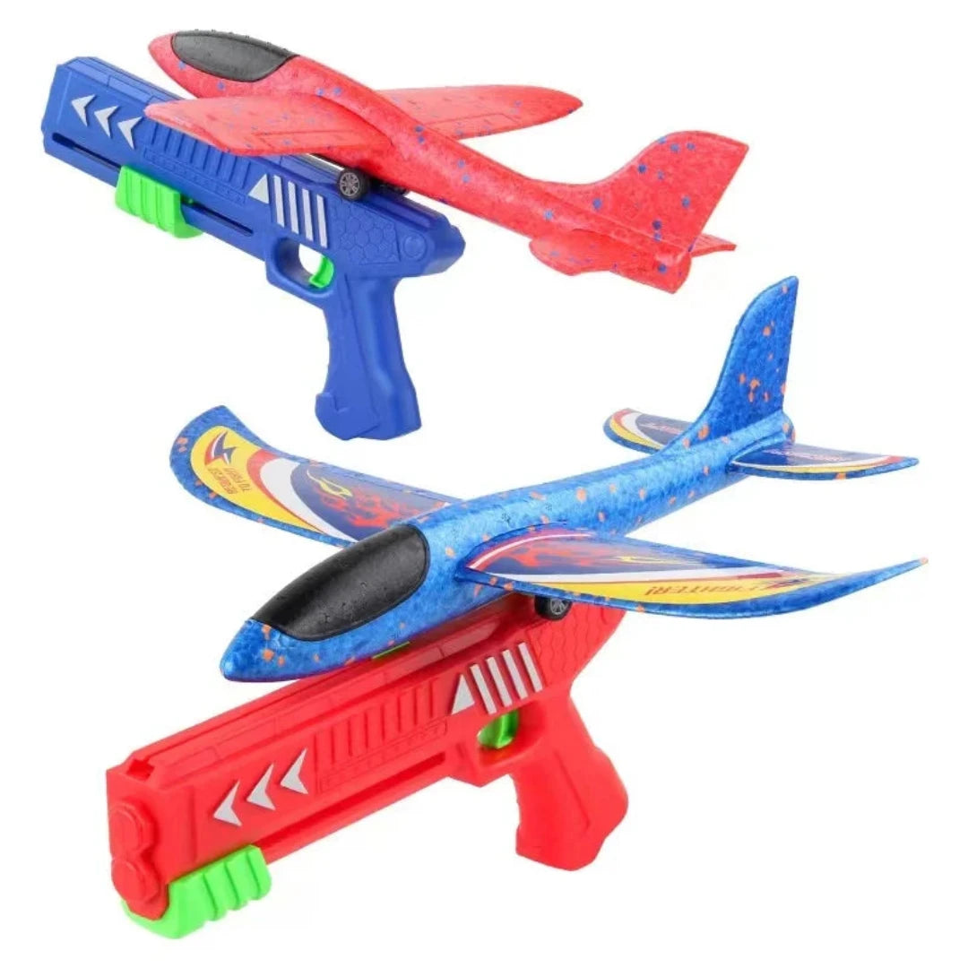 Kids 24/34cm Foam Plane Launcher Outdoor Toy for Boys Sport Catapult Game Children Girl Birthday Xmas Gifts Zuclex