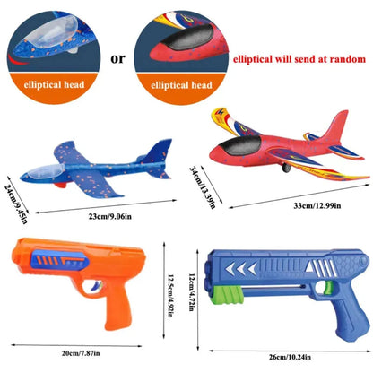 Kids 24/34cm Foam Plane Launcher Outdoor Toy for Boys Sport Catapult Game Children Girl Birthday Xmas Gifts Zuclex