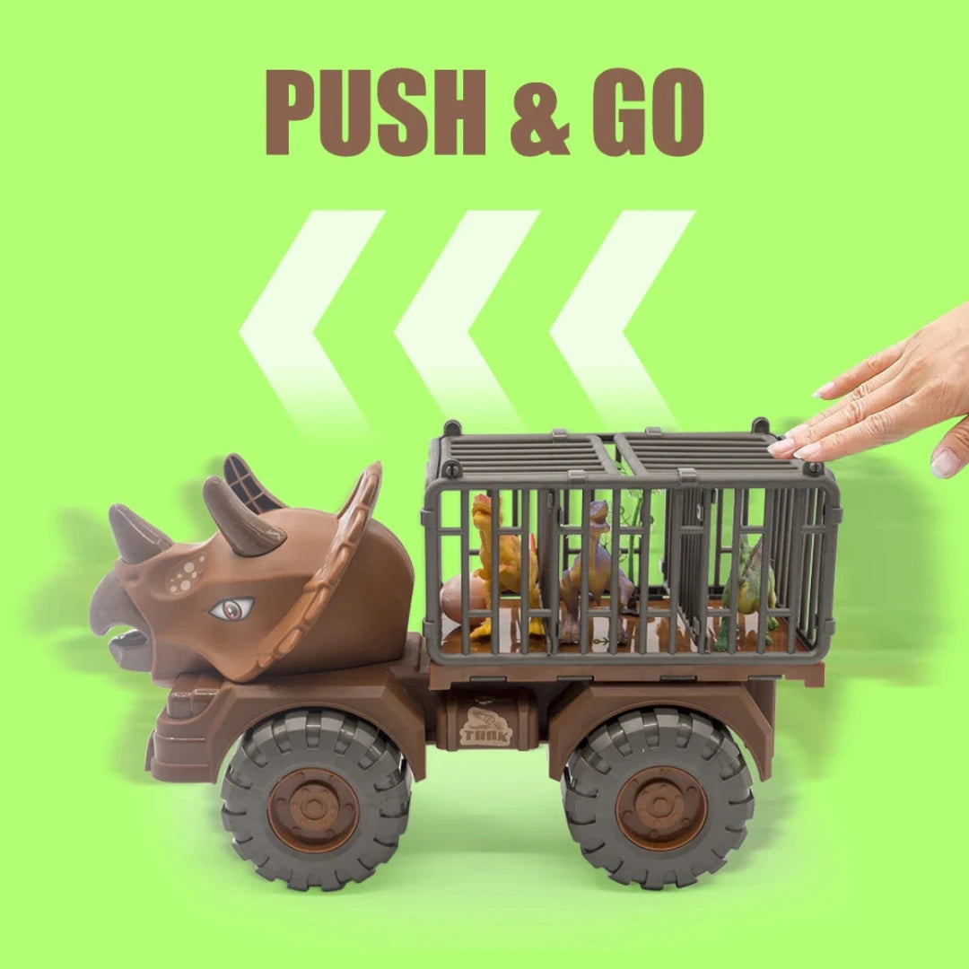 Boys Car Toys Dinosaur Truck Transport Carrier Vehicle Dino Animal Model Tyrannosaurus Rex Truck Game Children Birthday Gifts Zuclex