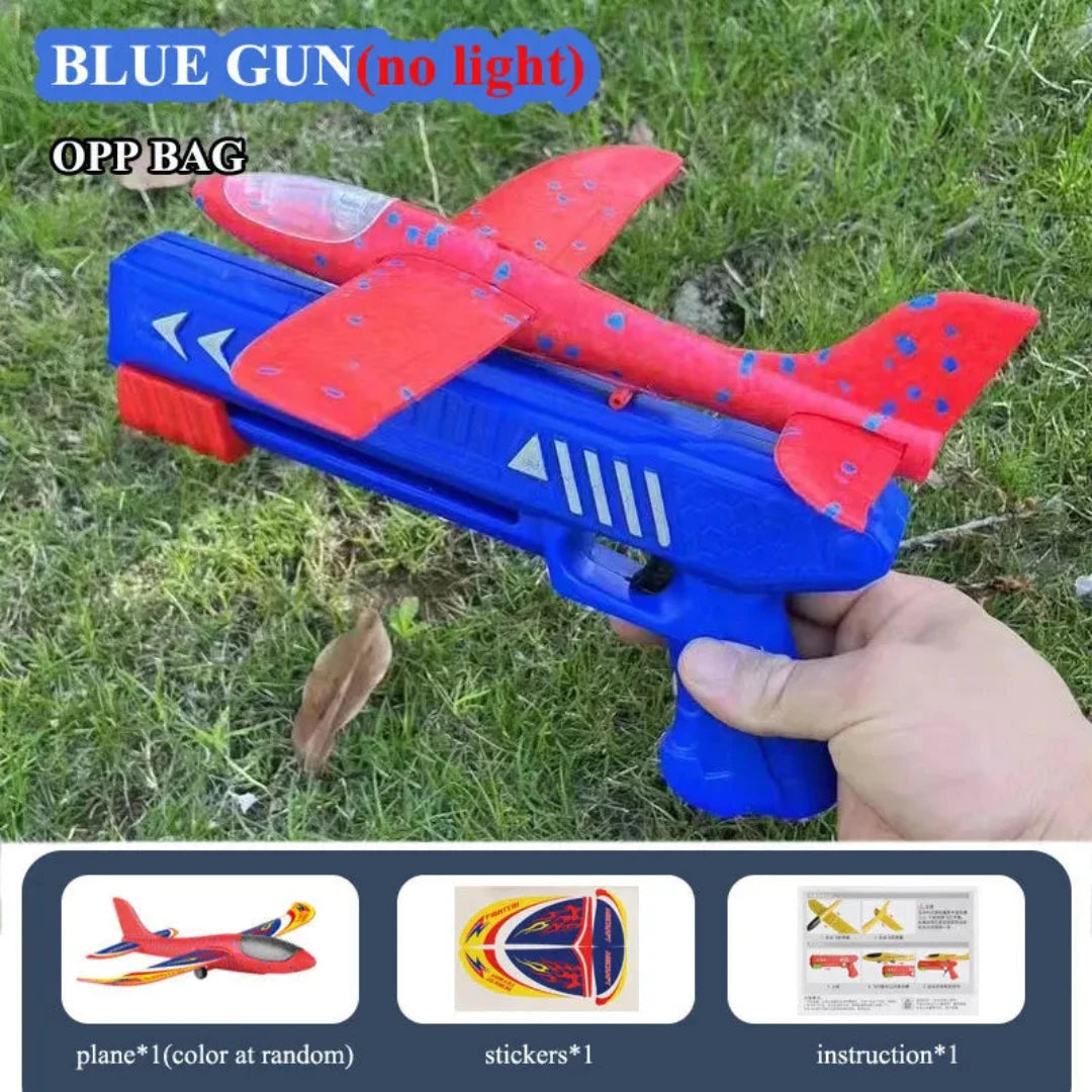 Kids Foam Plane Launcher Outdoor Toy for Boys and Girls Catapult Game