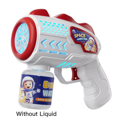 Astronaut Electric Bubble Gun Kids Toy with Flashing Lights, 360° Rotatable, Blows 5000+ Bubbles per Minute