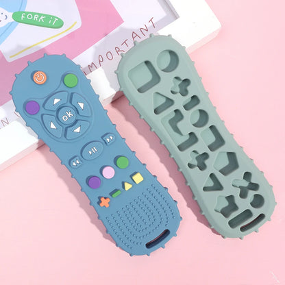 Novelty Silicone Simulation TV Remote Control Shape Soothing Toy Baby Food Grade Teaser Stick Children's Sensory Education Toys Zuclex