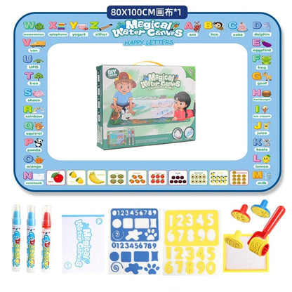 100x80CM Magic Water Drawing Mat with Reusable Magic Pens for Kids