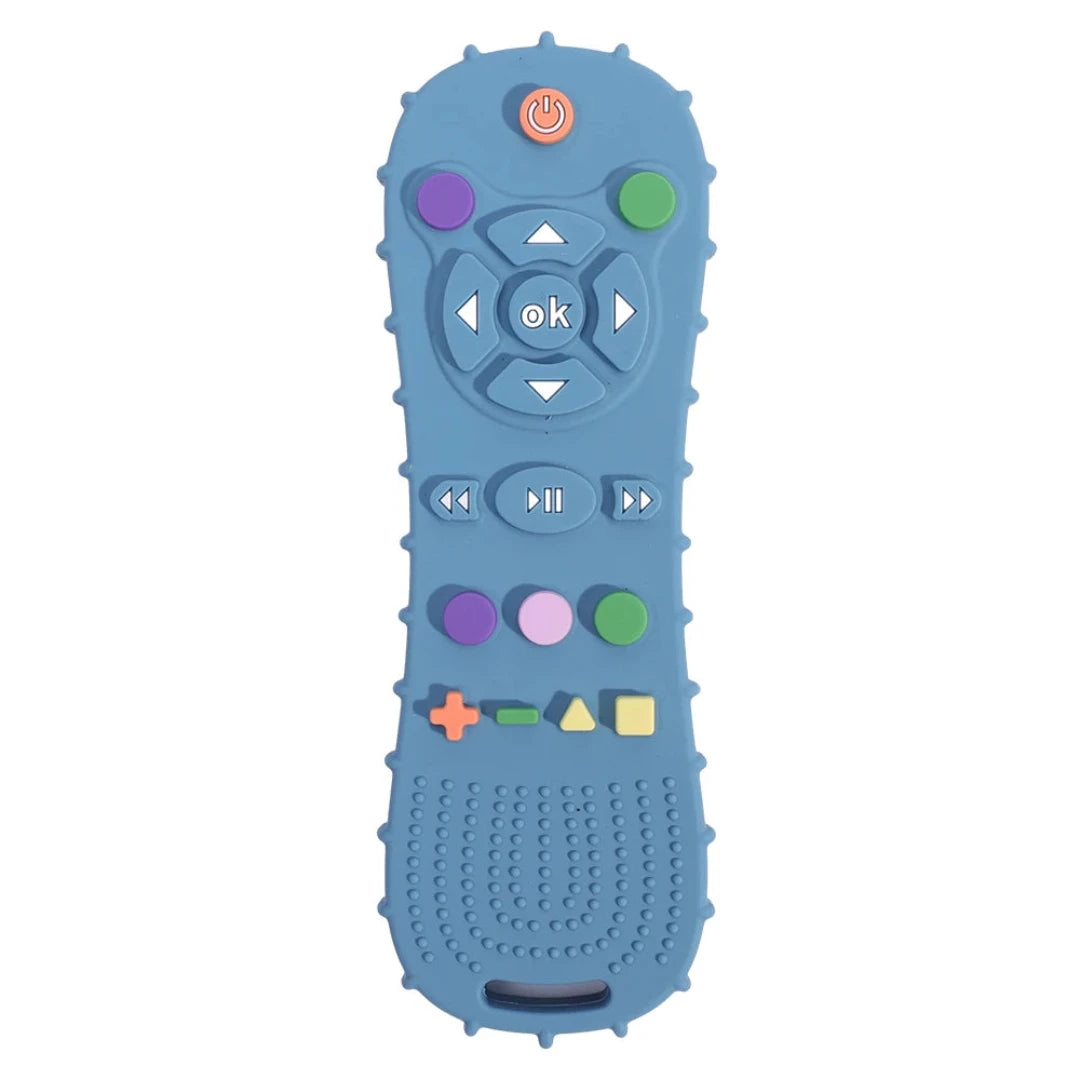 Novelty Silicone TV Remote Control Teether Toy for Baby Sensory Education