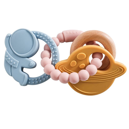 1pc Silicone Teether, Food Grade Baby Toy for Ages 0-12 Months