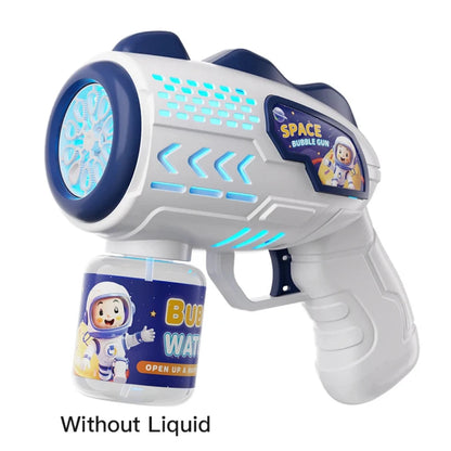 Astronaut Electric Bubble Gun Kids Toy with Flashing Lights, 360° Rotatable, Blows 5000+ Bubbles per Minute