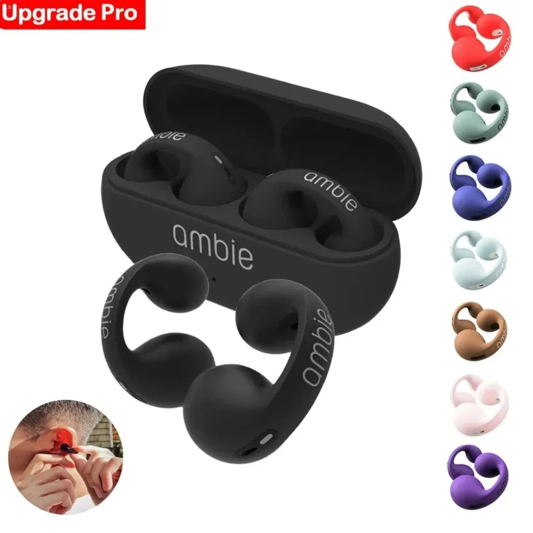 1:1 For Ambie Sound Earcuffs Upgrade Pro Earring Wireless Bluetooth Earphones TWS Ear Hook Headset Sport Earbuds Zuclex