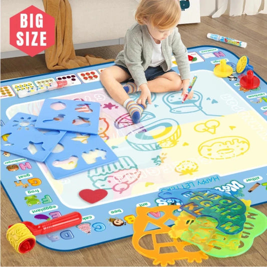 100x80CM Magic Water Drawing Mat with Reusable Magic Pens for Kids